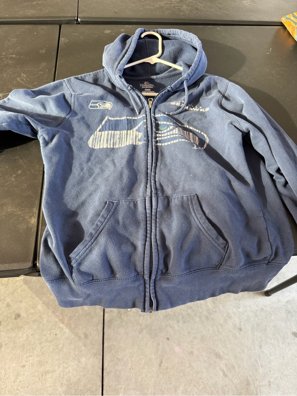 Kids Navy Zip-Up Hoodie